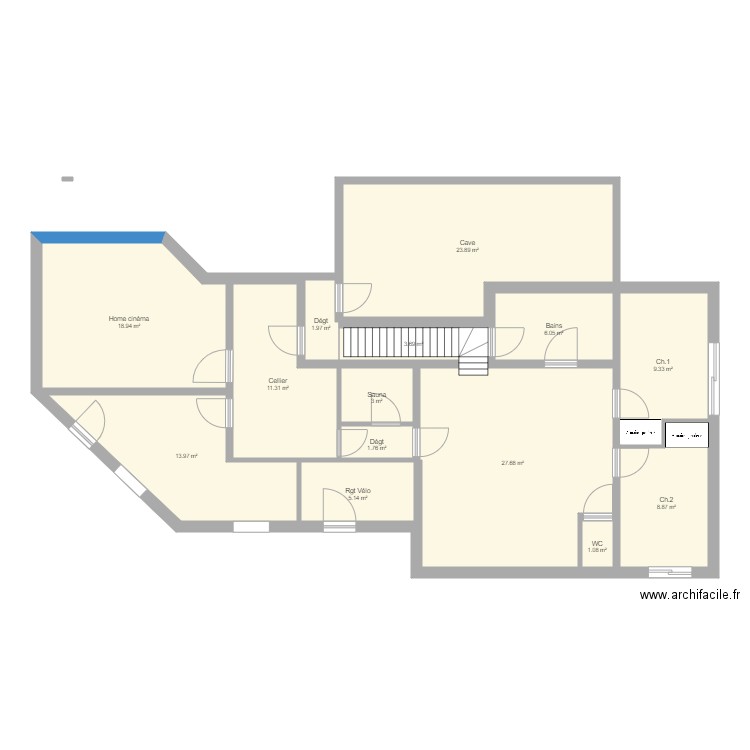 Sous sol. Plan de 0 pièce et 0 m2