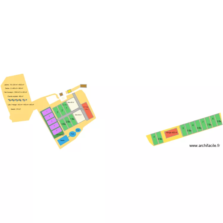 Terrain Pluméliau assolement. Plan de Terrain Pluméliau assolement. Plan de