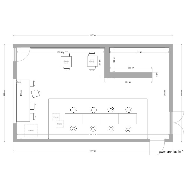 restau zen. Plan de 0 pièce et 0 m2