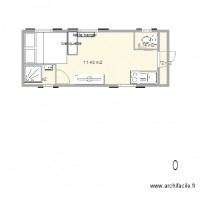 roulotte 6m x 2m50 toute aménagée