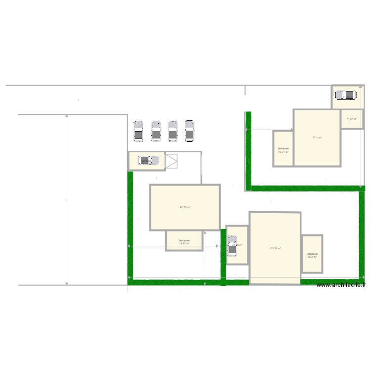 projet terrain. Plan de 0 pièce et 0 m2