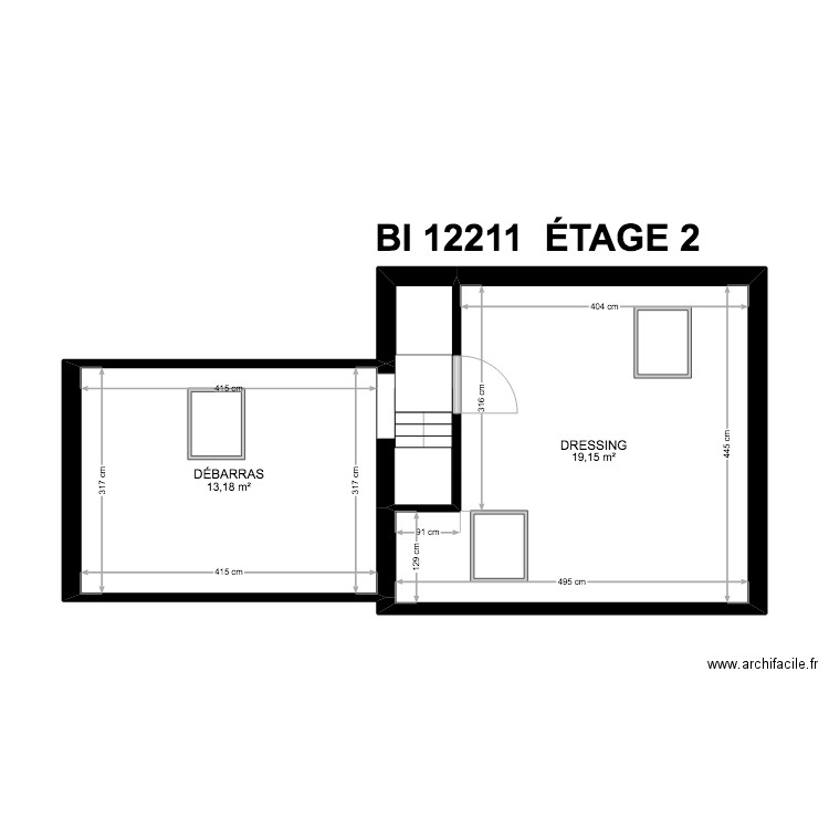 BI 12211. Plan de 45 pièces et 828 m2