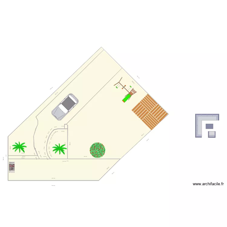 JARDIN MIMA. Plan de 