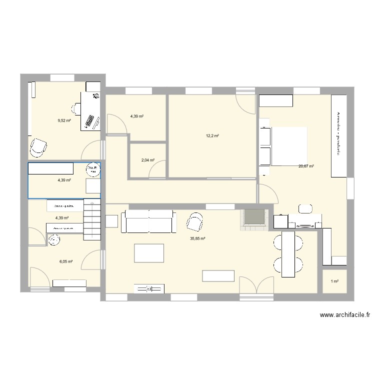 Intérieur 2. Plan de 0 pièce et 0 m2