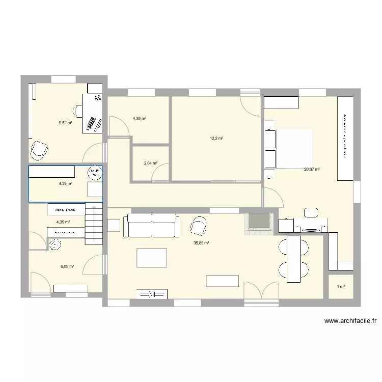 Int&eacute;rieur 2. Plan de 