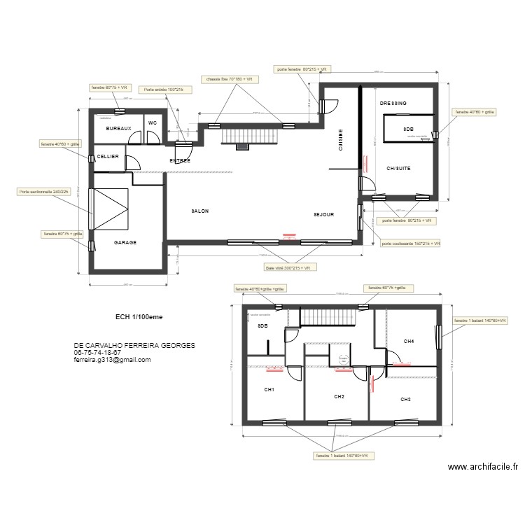 plan CHAUFFAGE CLIM. Plan de 21 pièces et 205 m2