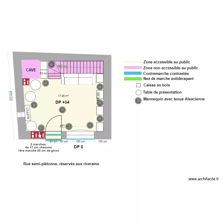 MAGASIN DE SOUVENIR AVANT TRAVAUX. Plan de MAGASIN DE SOUVENIR AVANT TRAVAUX. Plan de