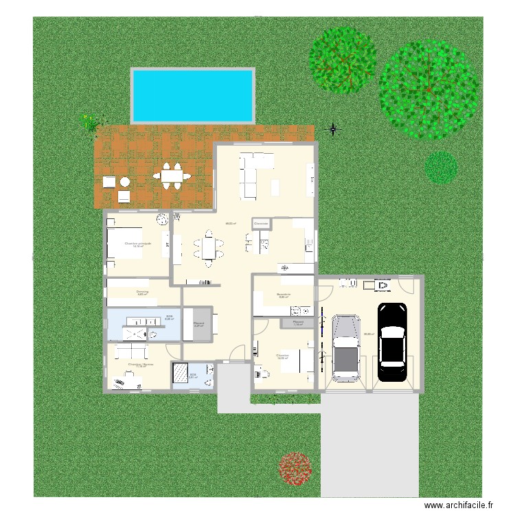Maison. Plan de 12 pièces et 182 m2