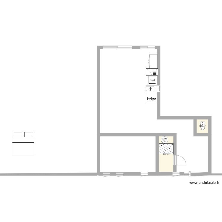 plan appartement RDC. Plan de 0 pièce et 0 m2
