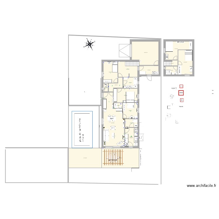 Home extension 4. Plan de 19 pièces et 199 m2