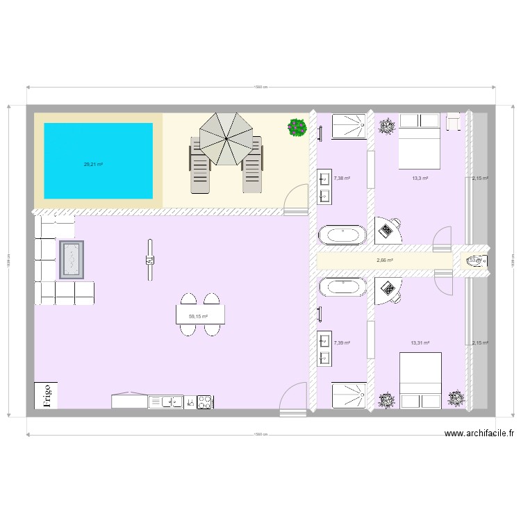 maison poupie. Plan de 0 pièce et 0 m2