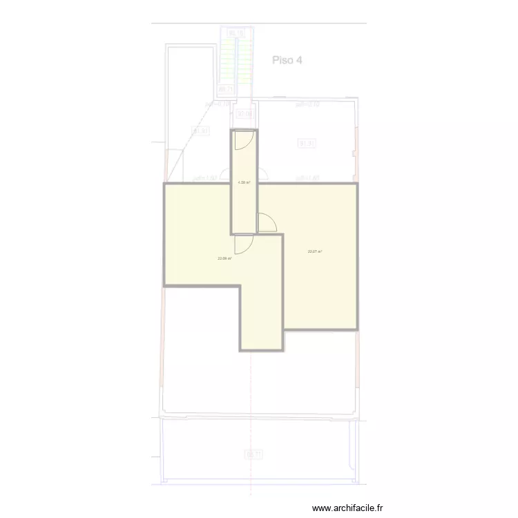 sotao 2 divisorias. Plan de 