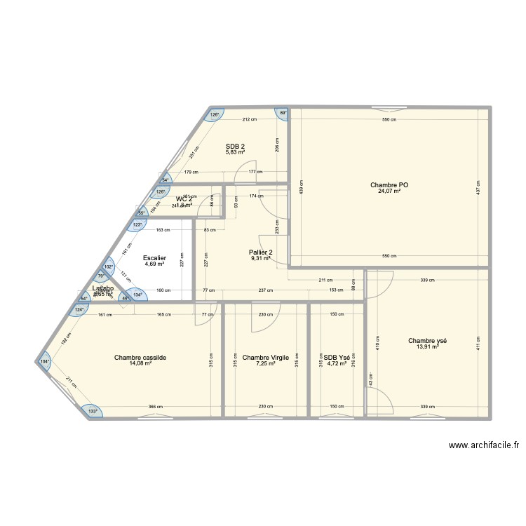 Serenne 2. Plan de 30 pièces et 382 m2