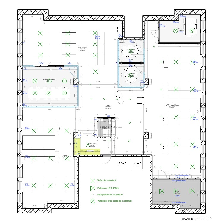 6 Berri - visite préliminaire finale. Plan de 11 pièces et 341 m2