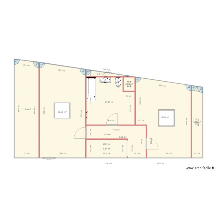 trichot. Plan de 0 pièce et 0 m2