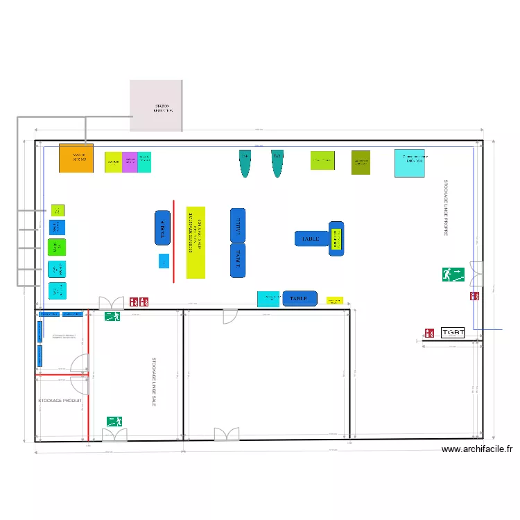 BUANDERIE RIABA. Plan de 