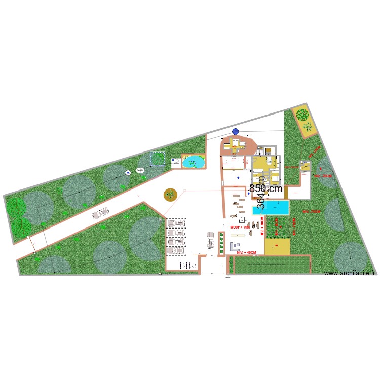 piano  ampiamento completo. Plan de 14 pièces et 159 m2