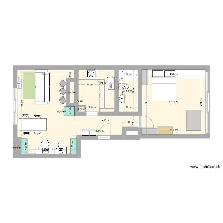appart. Plan de 0 pièce et 0 m2