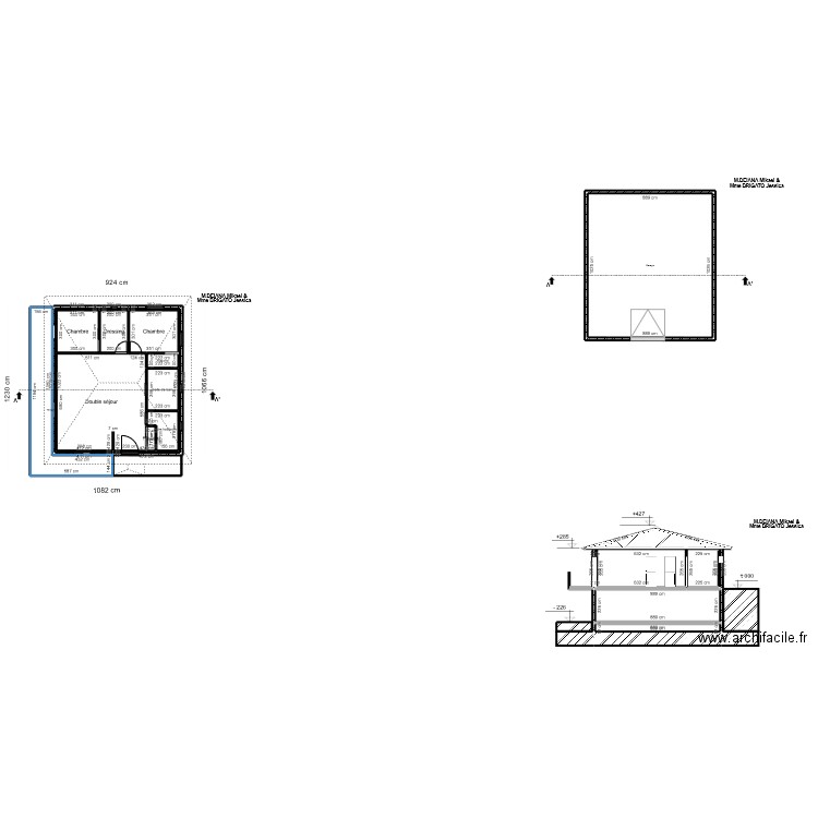 Plan Mika et jess . Plan de 19 pièces et 248 m2