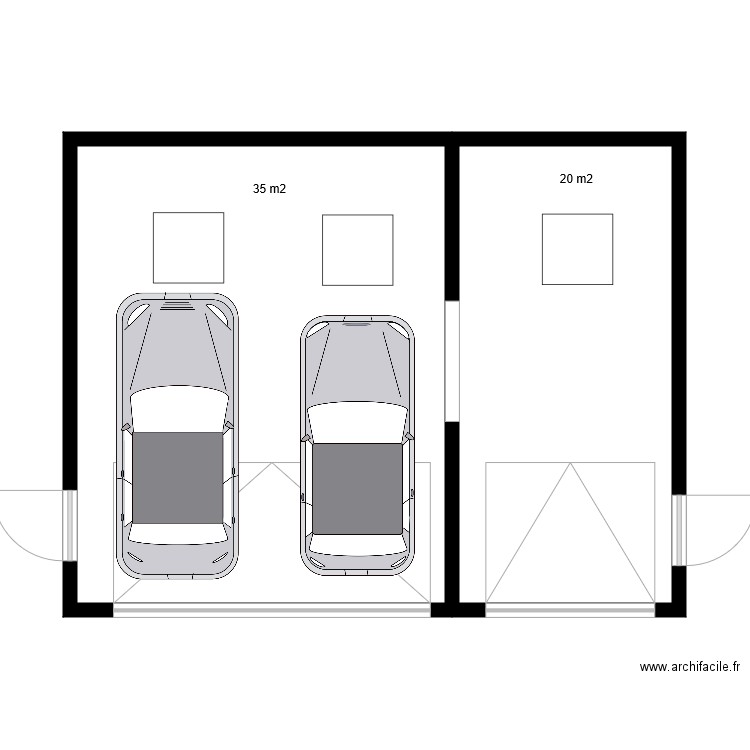 FOUGERETS garages. Plan de 0 pièce et 0 m2