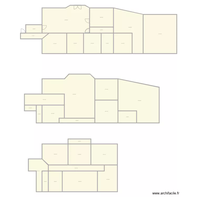 blique house. Plan de 