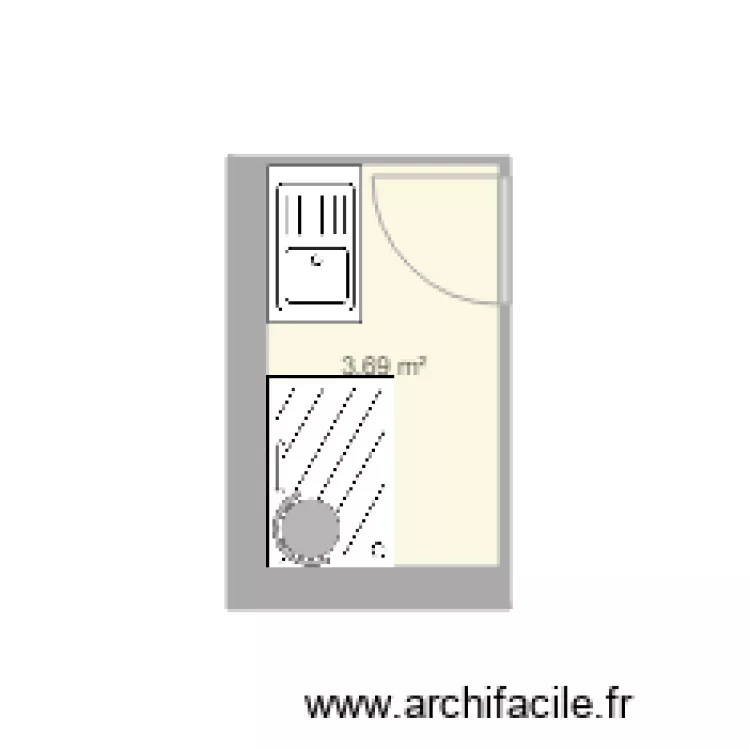 sdb secco apres. Plan de 