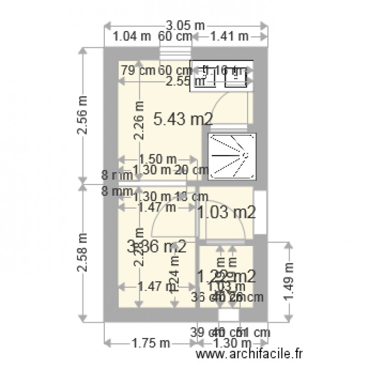 SALLE DE BAINS 3. Plan de 0 pièce et 0 m2