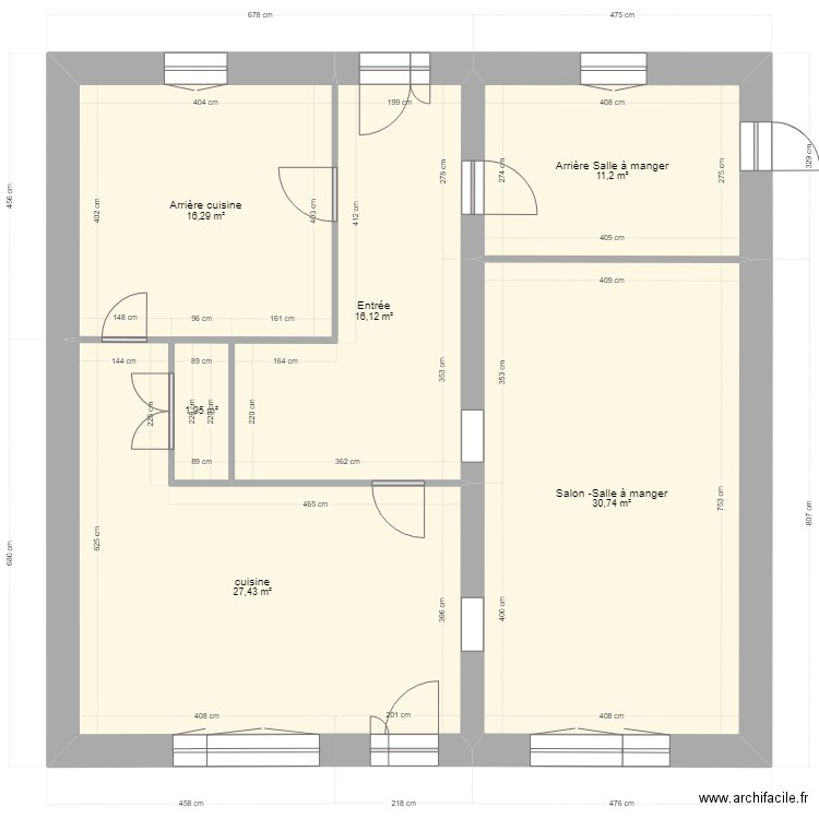 Crozes 1er étage. Plan de 0 pièce et 0 m2