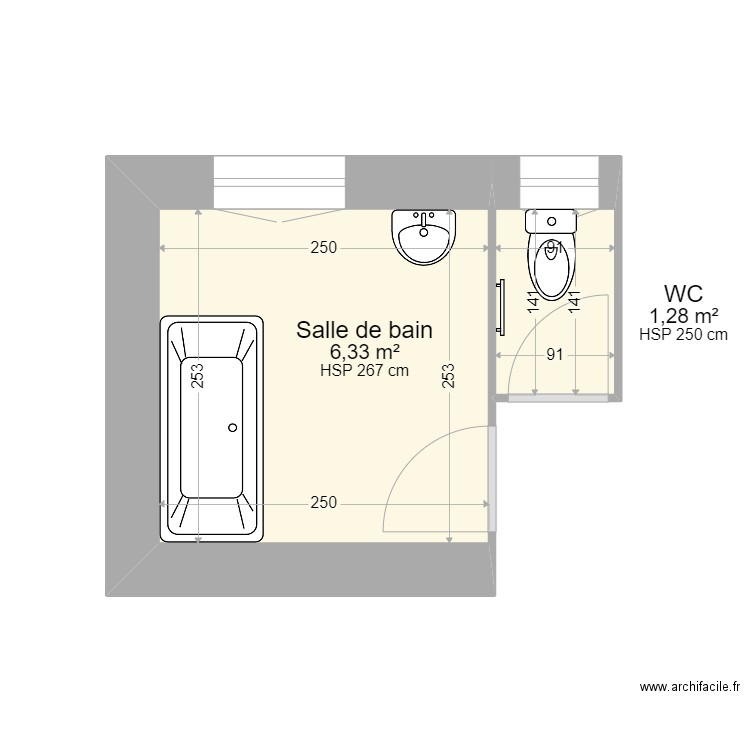 MARCHAND A. Plan de 9 pièces et 73 m2