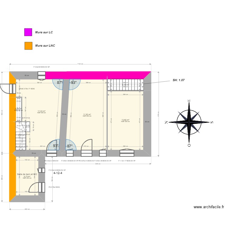 ML23020026. Plan de 14 pièces et 122 m2