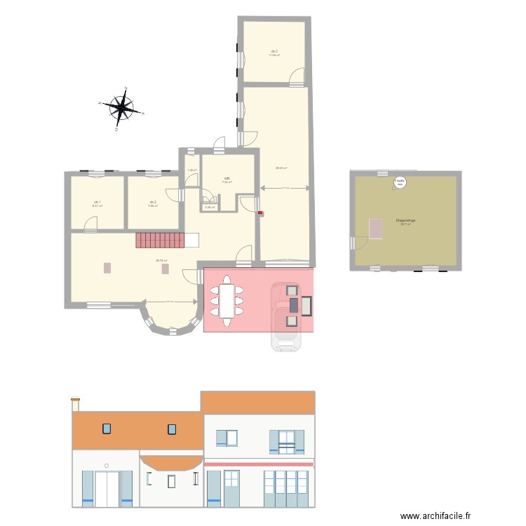 16 04 2016 facade large. Plan de 0 pièce et 0 m2