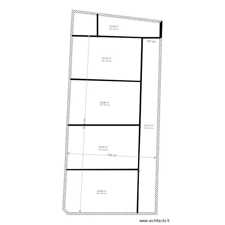 BORDEAUX HONORE TESSIER PETIT. Plan de 6 pièces et 130 m2