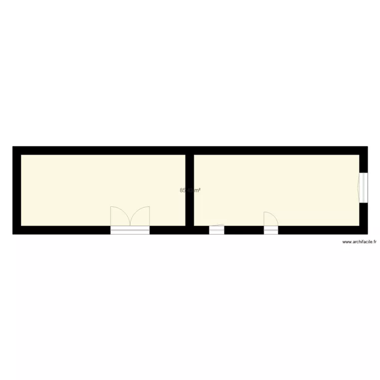 maison avant travaux. Plan de 