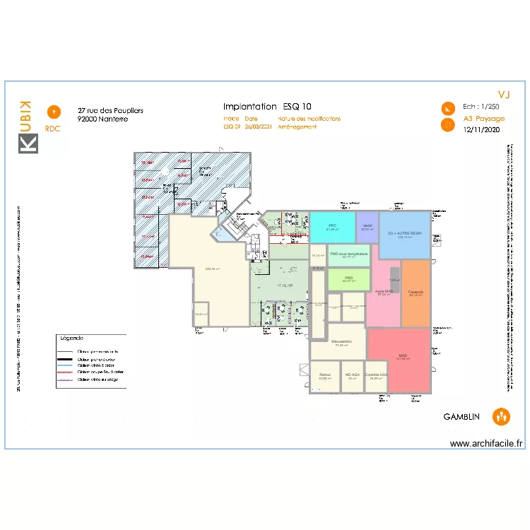 Nanterre RDC Transitoire ARS. Plan de 