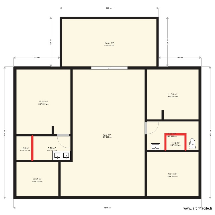 plan maison. Plan de 0 pièce et 0 m2