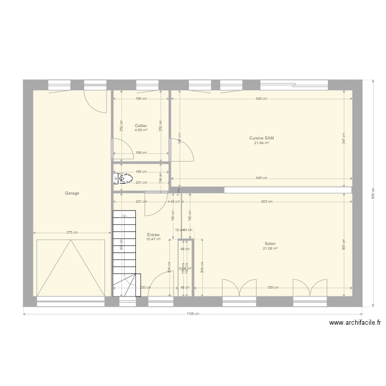 BA RDC 1. Plan de 0 pièce et 0 m2