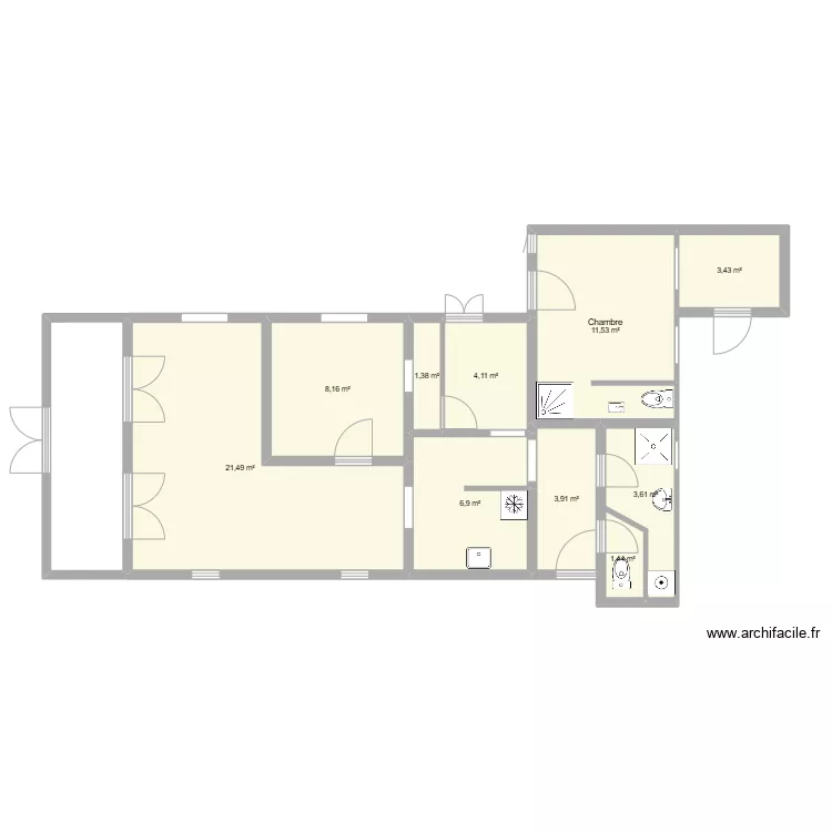 kaza. Plan de 