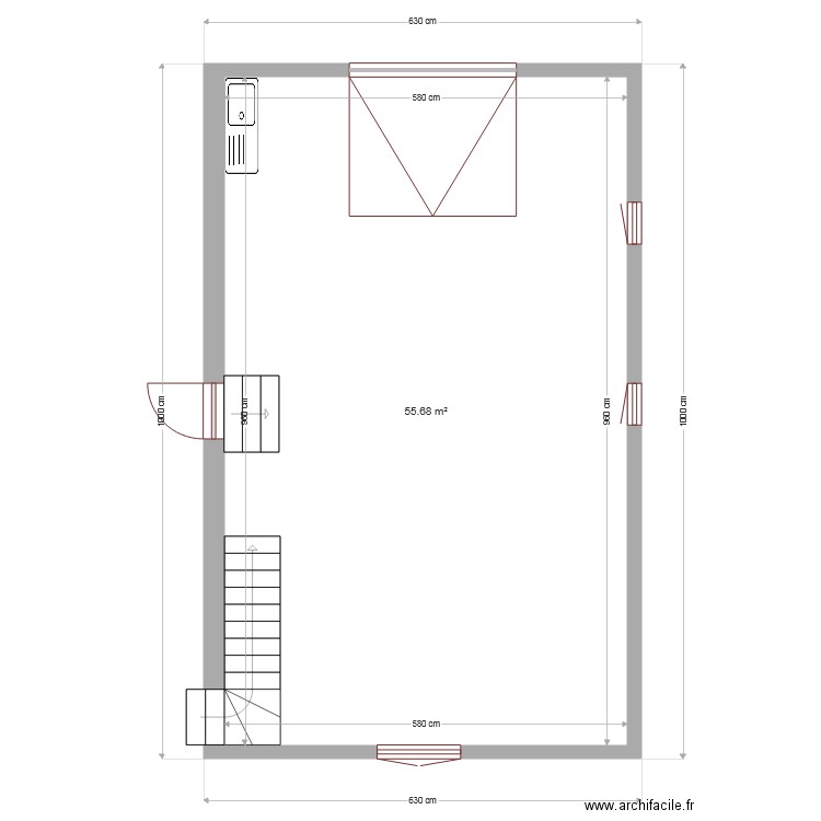 garage. Plan de 0 pièce et 0 m2