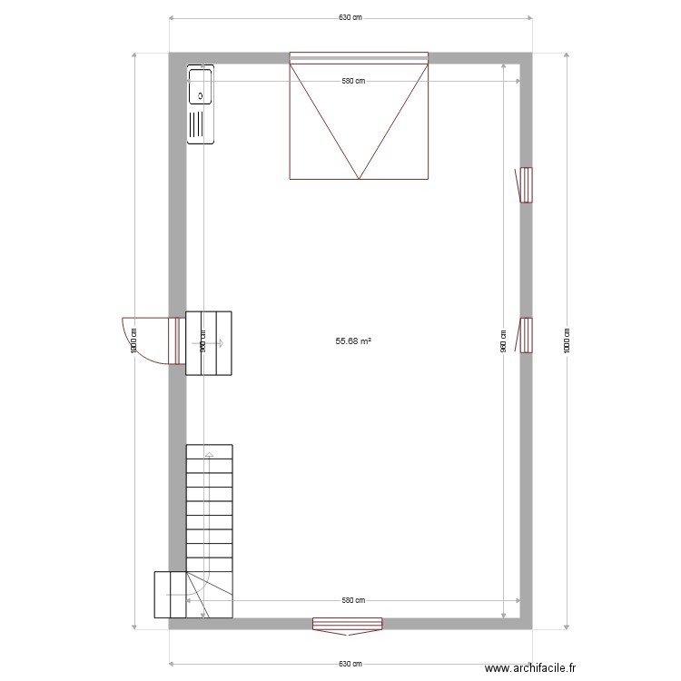 garage. Plan de 0 pièce et 0 m2