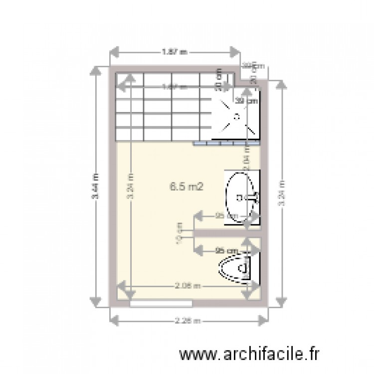 salle de douche. Plan de 0 pièce et 0 m2