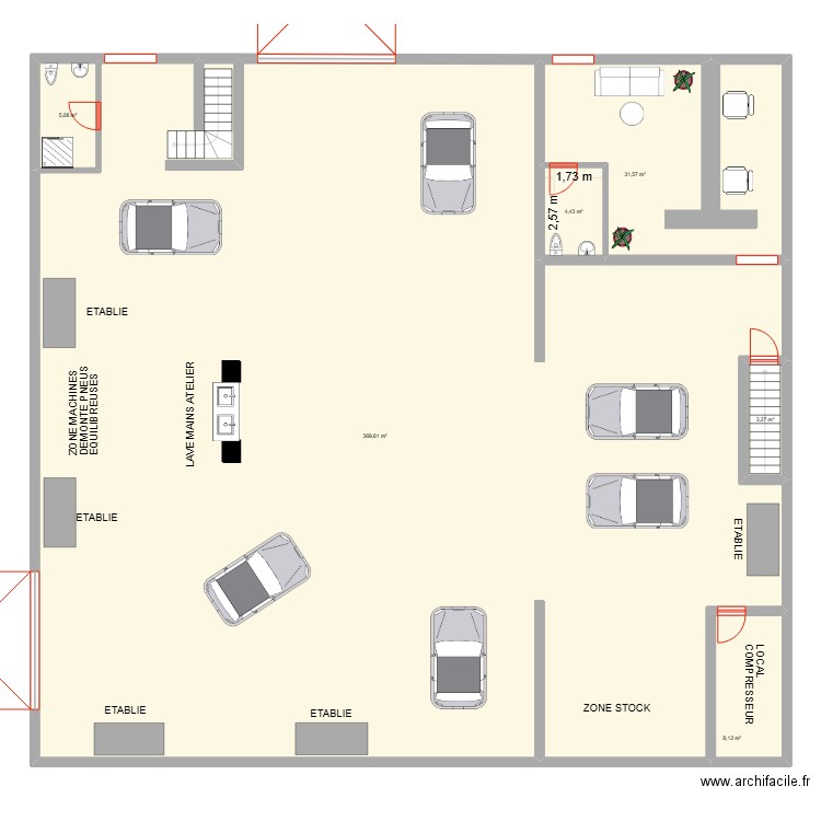 NG01. Plan de 6 pièces et 422 m2