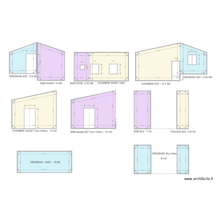 CHAMBRE fac EST. Plan de 0 pièce et 0 m2