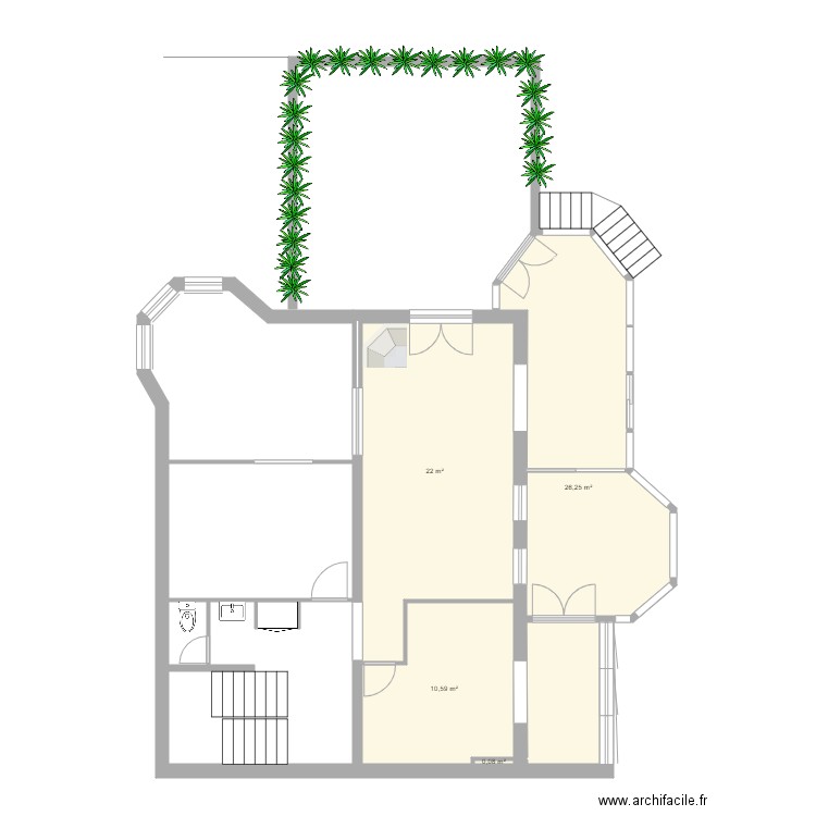 cluses extension cuisine. Plan de 4 pièces et 59 m2