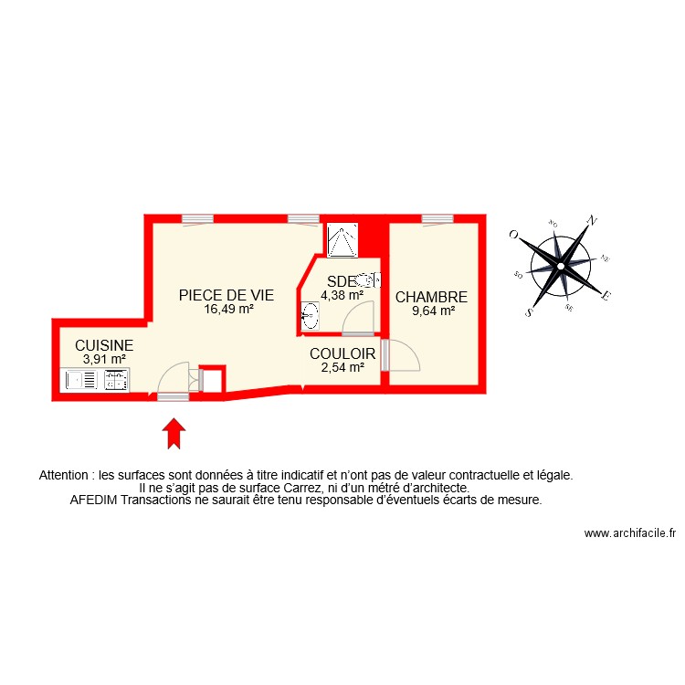 BI 7748. Plan de 7 pièces et 38 m2