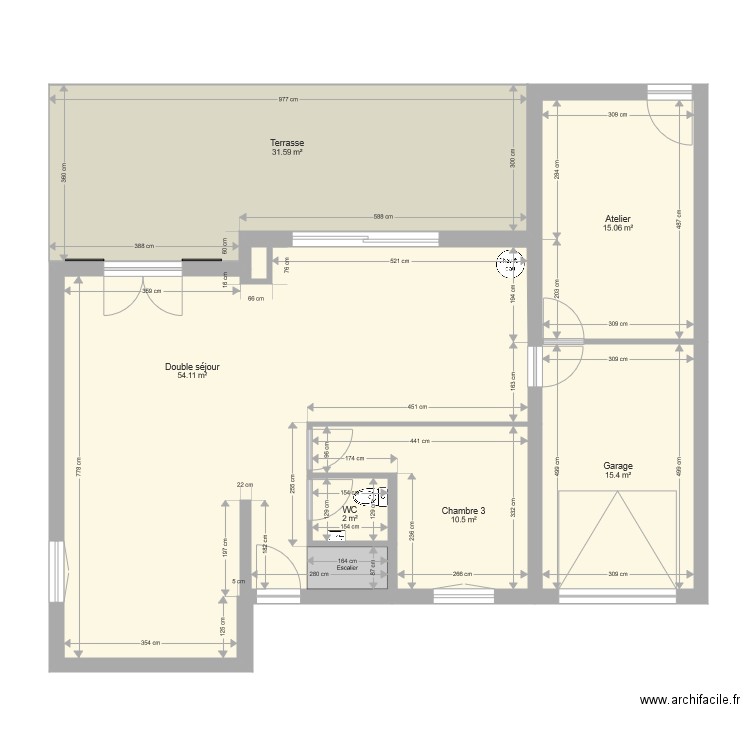 Maison rdc avec extension avril 2019. Plan de 0 pièce et 0 m2