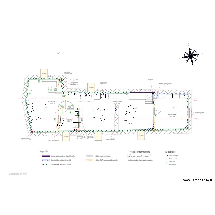 Combles. Plan de 0 pièce et 0 m2