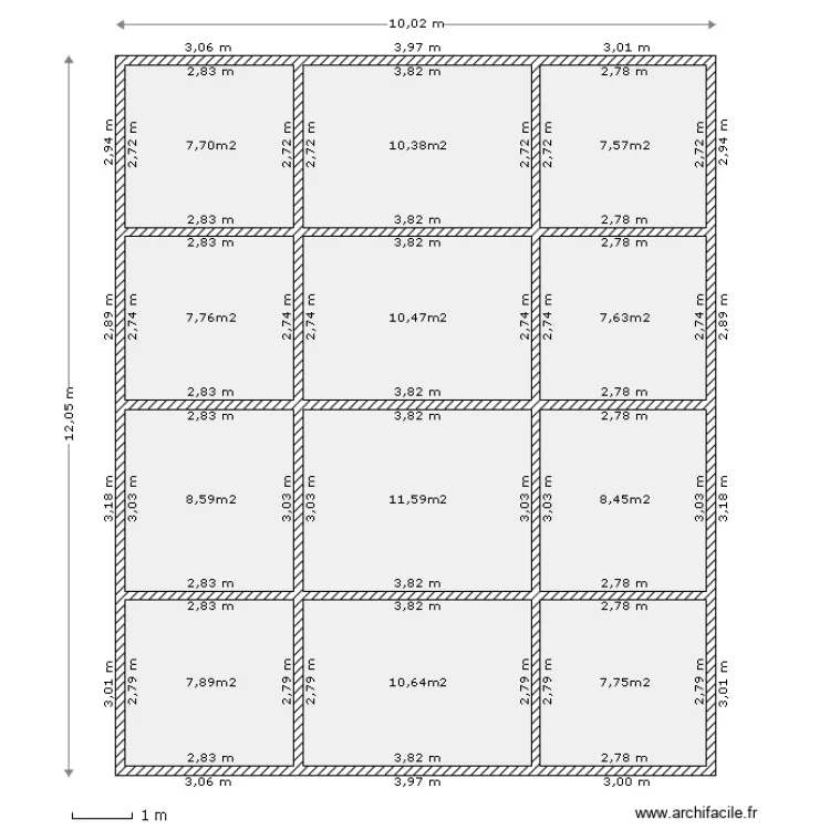 longrines 2. Plan de longrines 2. Plan de