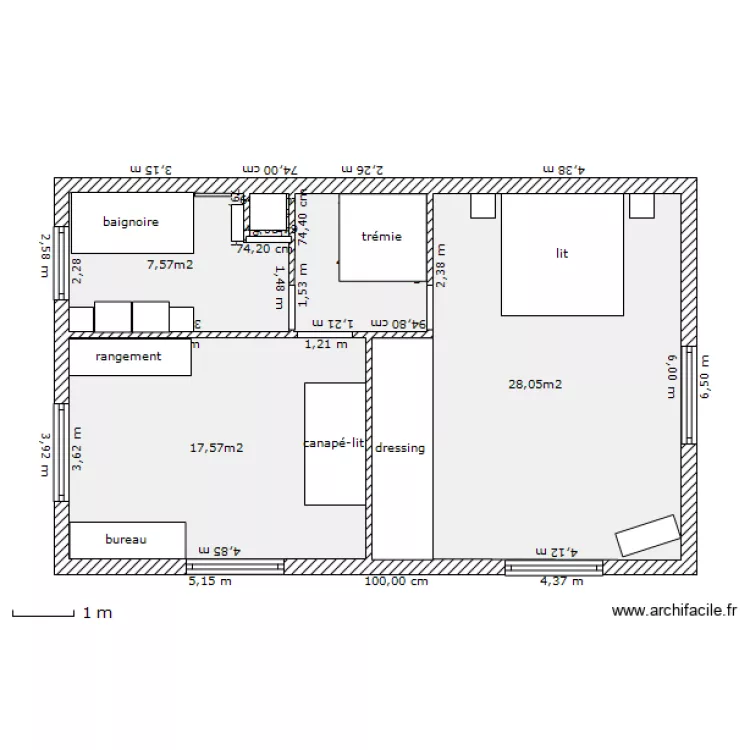 &eacute;tage. Plan de 