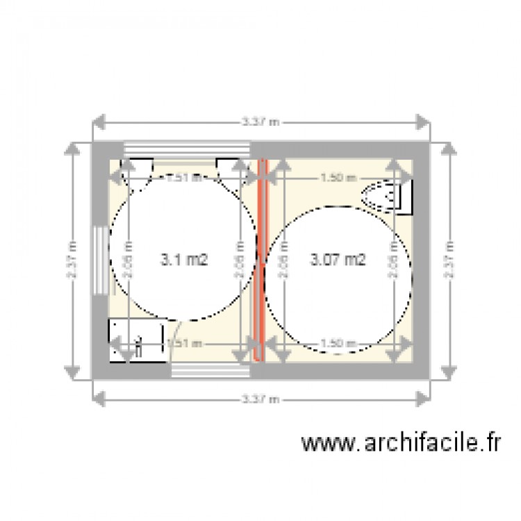 Toilettes publiques 22 0416 3. Plan de 0 pièce et 0 m2