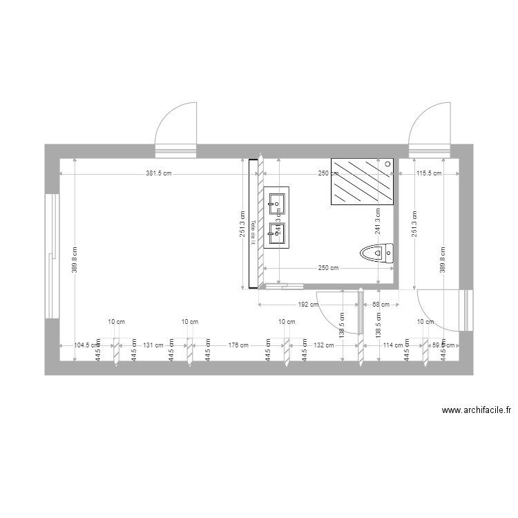 Marchand. Plan de 3 pièces et 29 m2